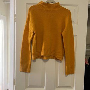 Women's Yellow-Orange Turtleneck Sweater